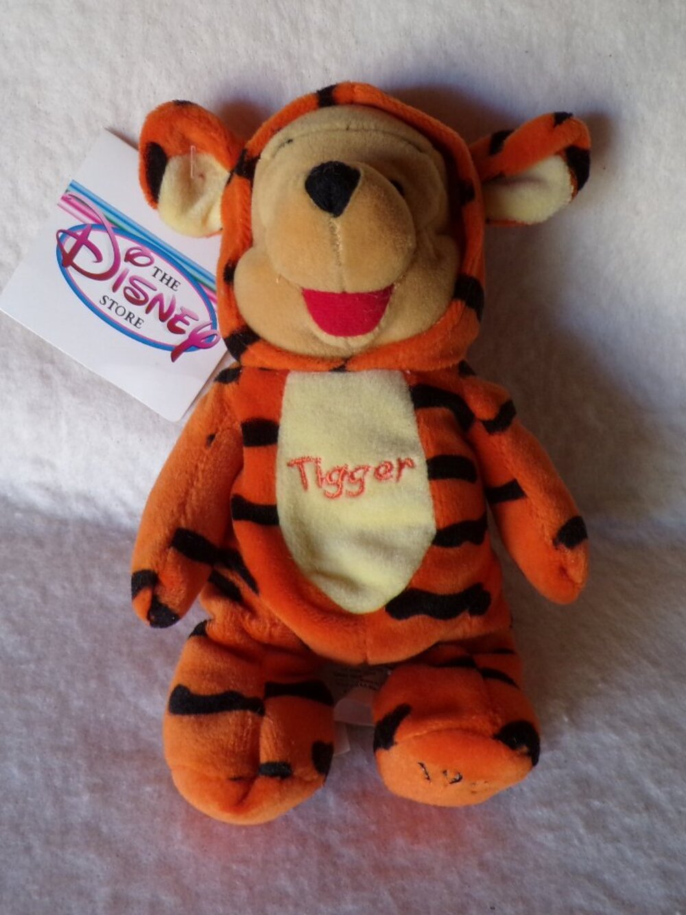 Disney Store Mini Bean Bag Pooh as Tigger 8" Plush Doll 1999 w/Tags